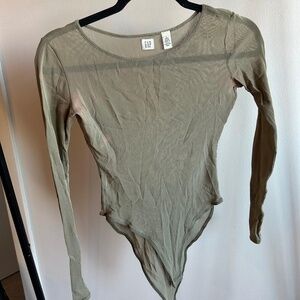 Gap Retro Green Mesh Bodysuit